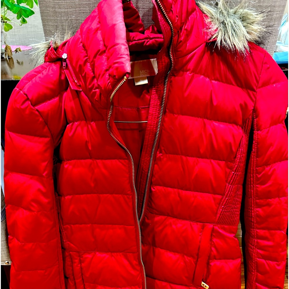 MICHAEL KORS winter jacket red size small in very good condition some mild wear